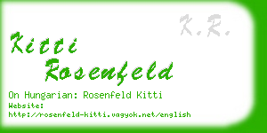 kitti rosenfeld business card